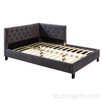 Furniture Kamar Tidur Kain Lembut Kd Jok Corner Bed Grosir Kamar Tidur Set CX615